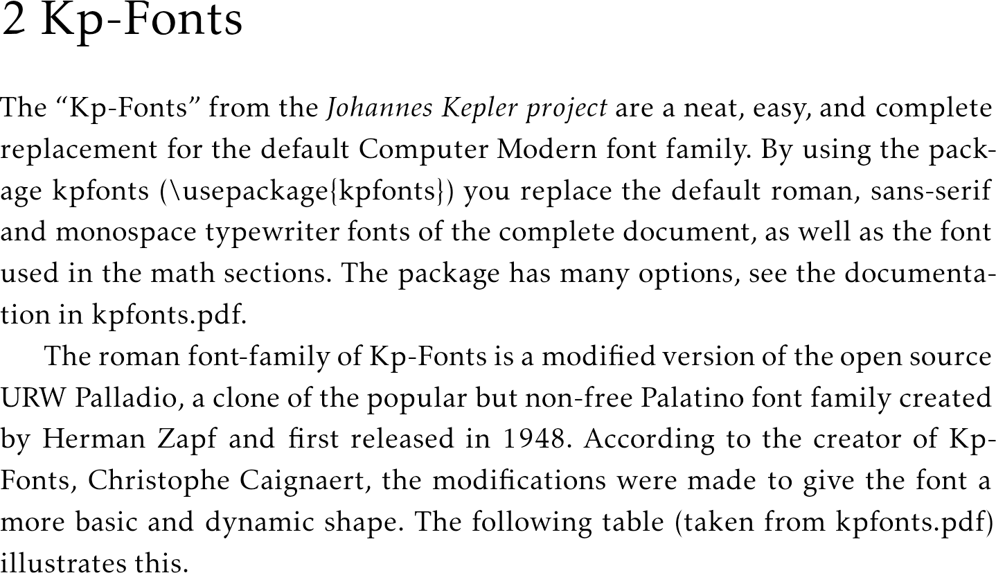 Latex best font for thesis